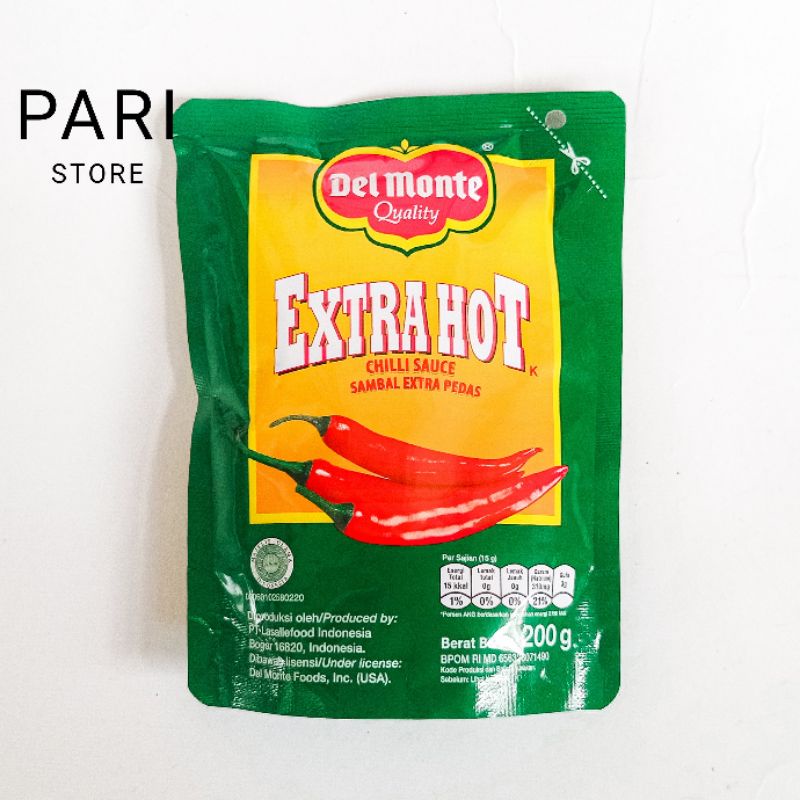 

Del Monte Extra Hot 200 gram Delmonte Saos Sambal Pedas