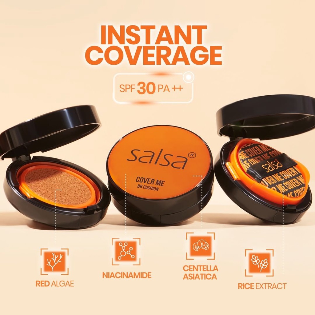 ^ KYRA ^ Salsa BB Cushion Cover Me Hybrid 2 in 1 Skincare Makeup