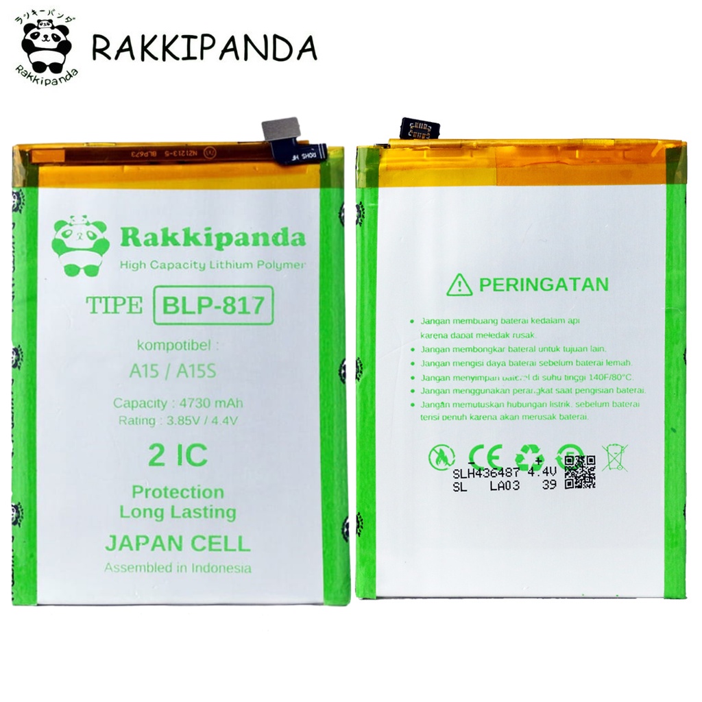 (R/K)- RakkiPanda - BLP817 BLP 817 OPPO A15 / A15S Batre Batrai Baterai