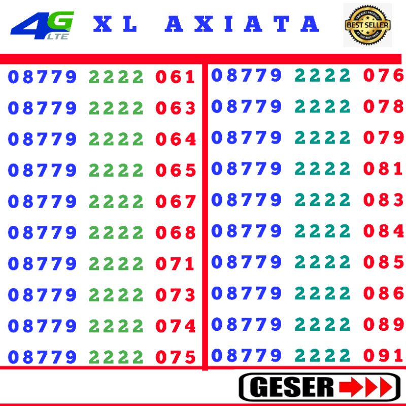 Nomor Cantik XL - No XL - Kartu Perdana XL Murah