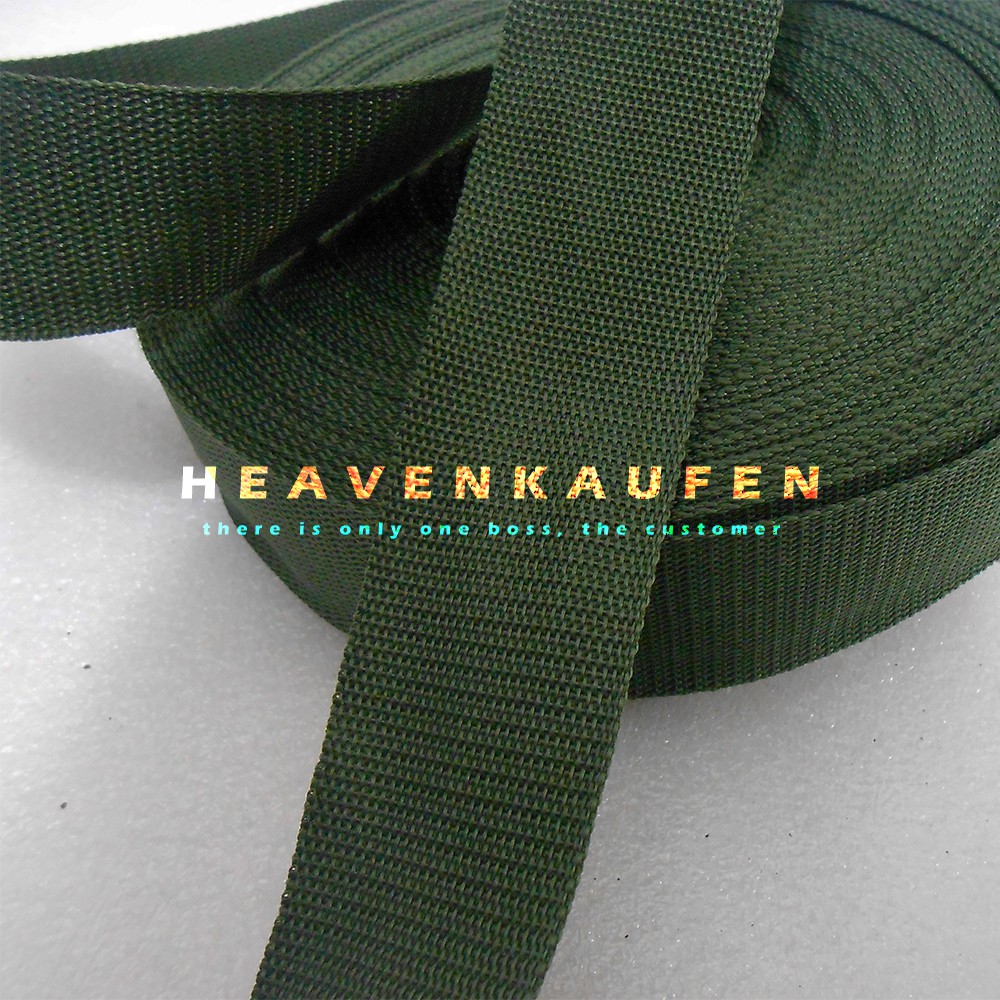 Webbing Tas 5 cm Hijau Army / Hijau TNI Meteran