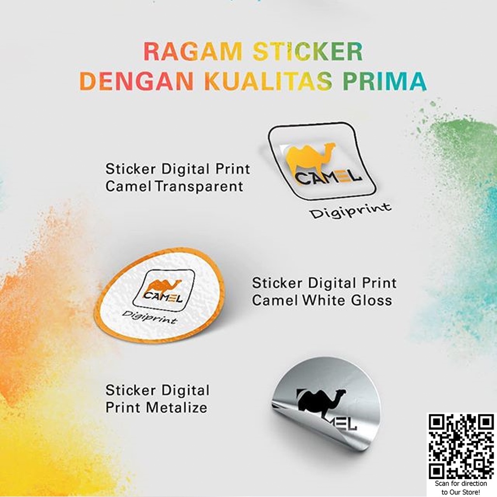 Sticker Vinyl Laser Camel Digiprint Metalize Silver/Gold