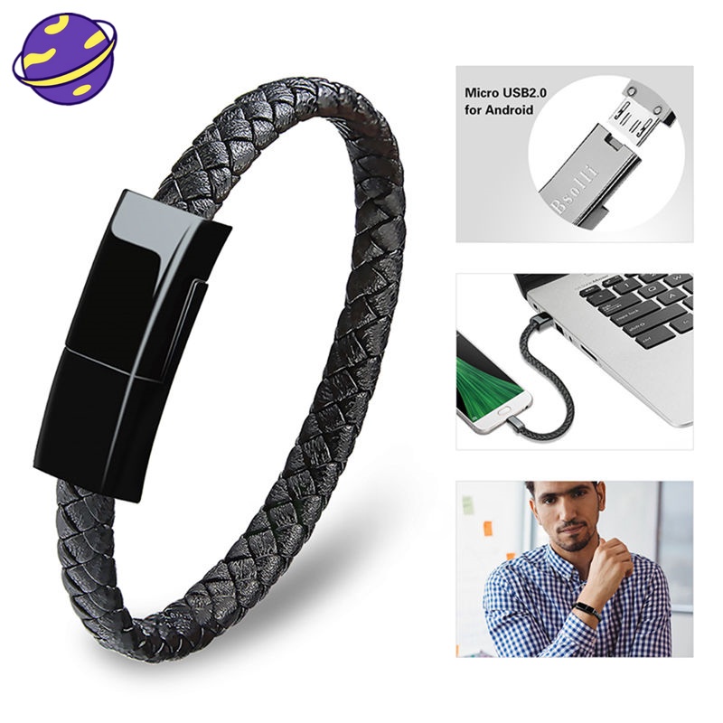 Creative Bracelet USB 5A Magnetic Fast Charging Cable Lightning / Micro / type-C Data Transmission