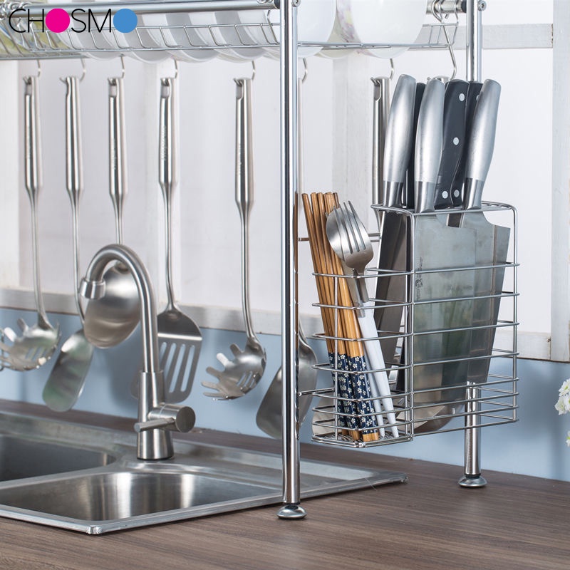 Rak Piring Wastafel Dengan Kabinet Rak Wastafel Cuci Piring Rak Piring Stainless Steel Rak Dapur Multifungsi Dengan Aksesoris