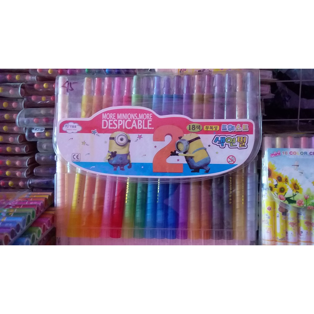 

Krayon Karakter Minions Despicable isi 18 Warna