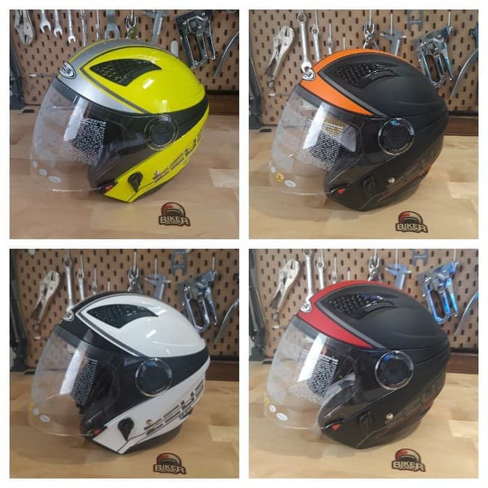 Helm Zeus 610 Z610 ZS610 Motif 0017 - Halfface Double Visor