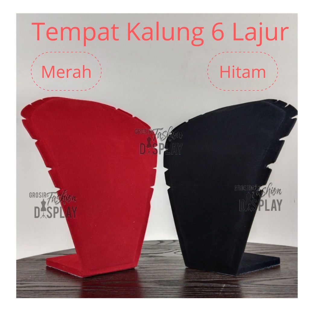 Tempat Kalung Display Stand Pajangan Bludru Warna Pajangan Display Kalung / Tempat Mahar Perhiasan Display Hantaran Seserahan-BH