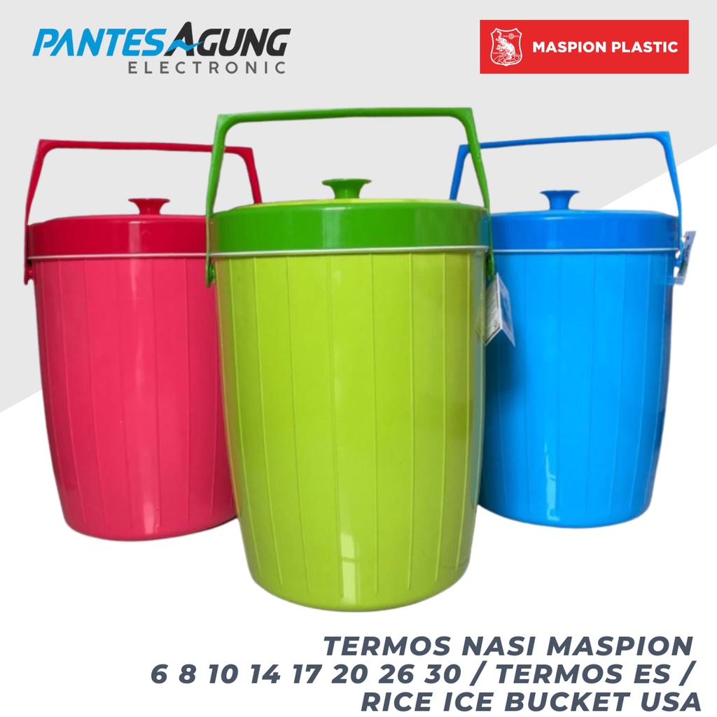 Termos Nasi Maspion 6 8 10 14 17 20 26 30 / Termos Es / Rice Ice Bucket USA