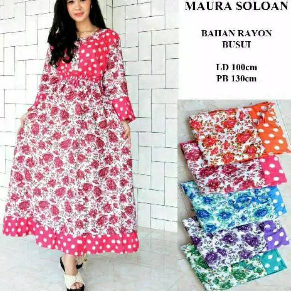 Recomended.. Maura soloan - daster lengan panjang - daster murah - bumil - busui