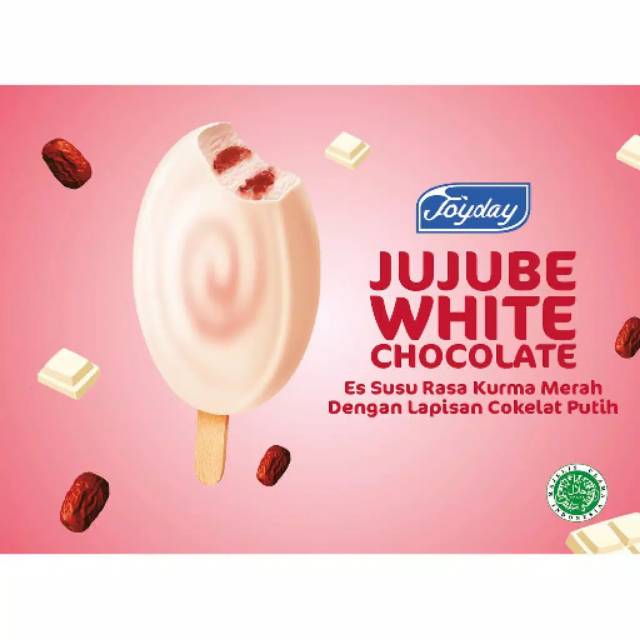 

JOYDAY Ice Cream Jujube White Chocolate (1 karton = 35 pcs)