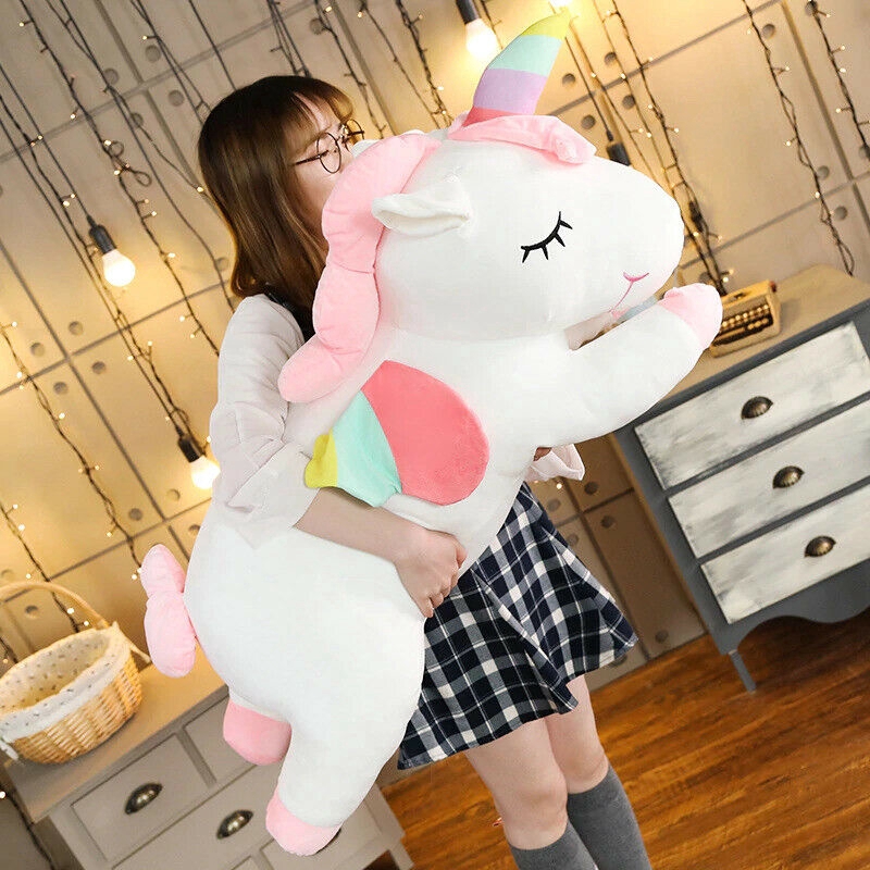 Boneka Plush Model Unicorn Ukuran Besar 80cm/100cm