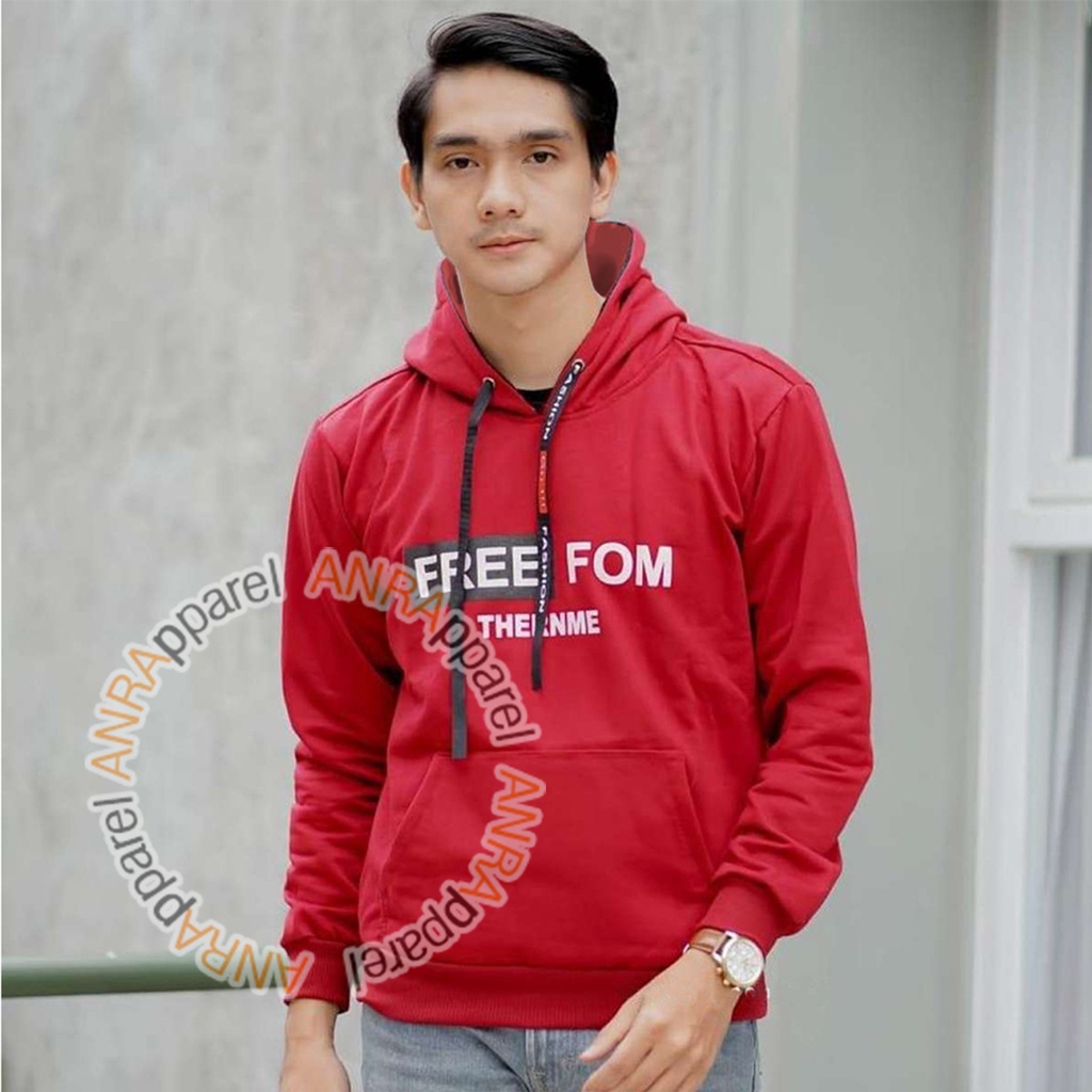 FREEFOM HOODIE PRIA - Sweater Hoodie Jumper Free FOM Cowok - Bahan Fleece