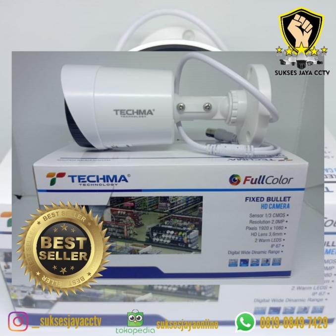 Techma Kamera CCTV Outdoor Full Color TCM-A1620FC 2MP ColorVu Camera