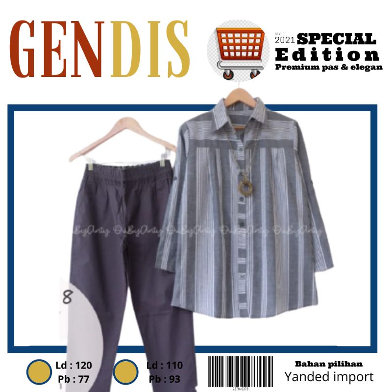 Setelan Kemeja Wanita Pixie Set Original By Anty's Baju Satu Set Jumbo Ld 120 Terbaru OOTD Kekinian