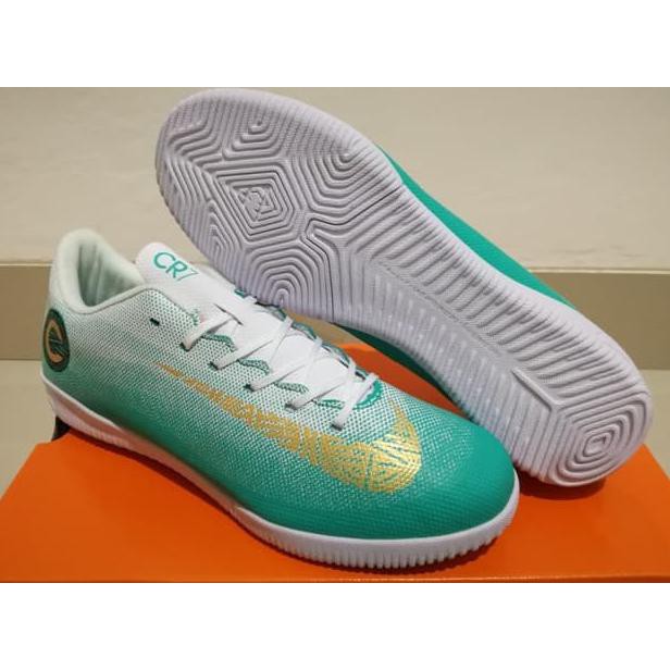 FUTSAL SHOES ORIGINAL GRADE SEPATU FUTSAL NIKE MERCURIAL VAPOR XII ACADEMY CR7 LIGHT GREEN KUALITAS