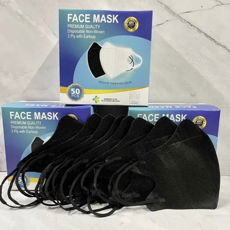 Masker Duckbill FM 3ply | Duckbill Face Mask Earloop 50's