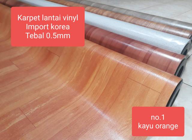 RB2 Karpet lantai Vinyl Korea (Lebar 2 meter x 1 meter) tebal 0.5mm harga Per 1 METER