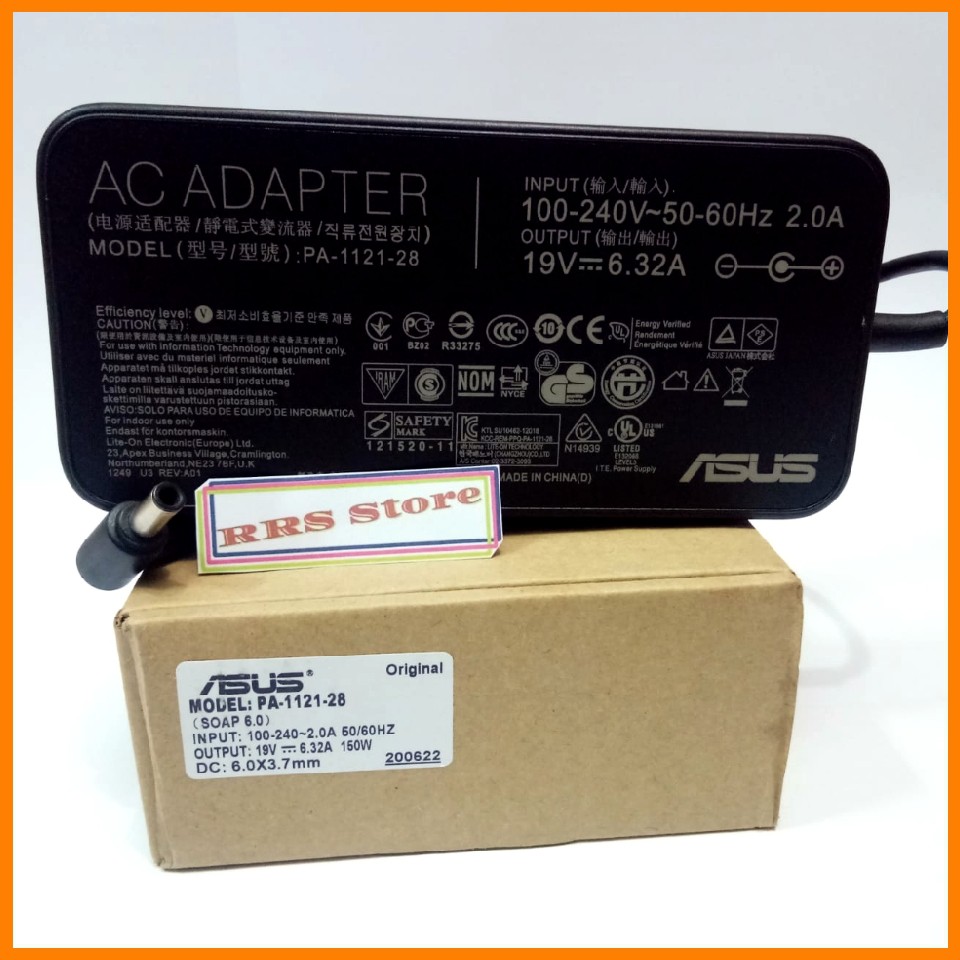 Adaptor ASUS TUF FX705GE FX705DY FX505 FX505GD 19V 6.32A 6.0x3.7mm PA-1122-28 A15-120P1A ASUS TUF Gaming FX505 FX505GD ASUS TUF Gaming FX505GE