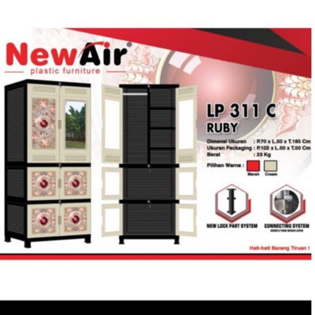Lemari new air lipat dan gantung