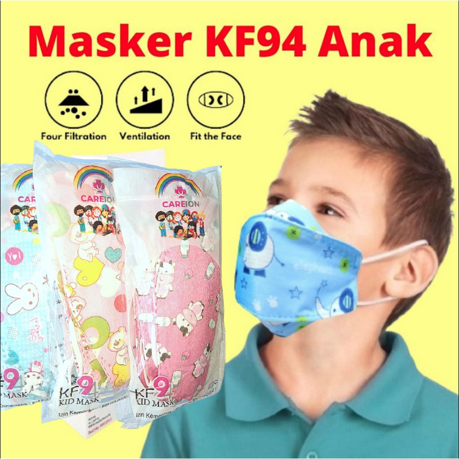 Masker KF94 | Masker KF94 Anak Motif Lucu | Masker Anak | Masker Anak KF94| Masker KF94 Anak Careion