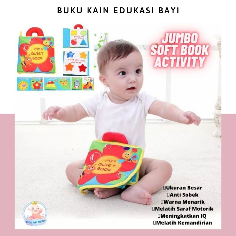 New Mainan Buku Kain Bayi Soft Book Edukasi Belajar Mandiri