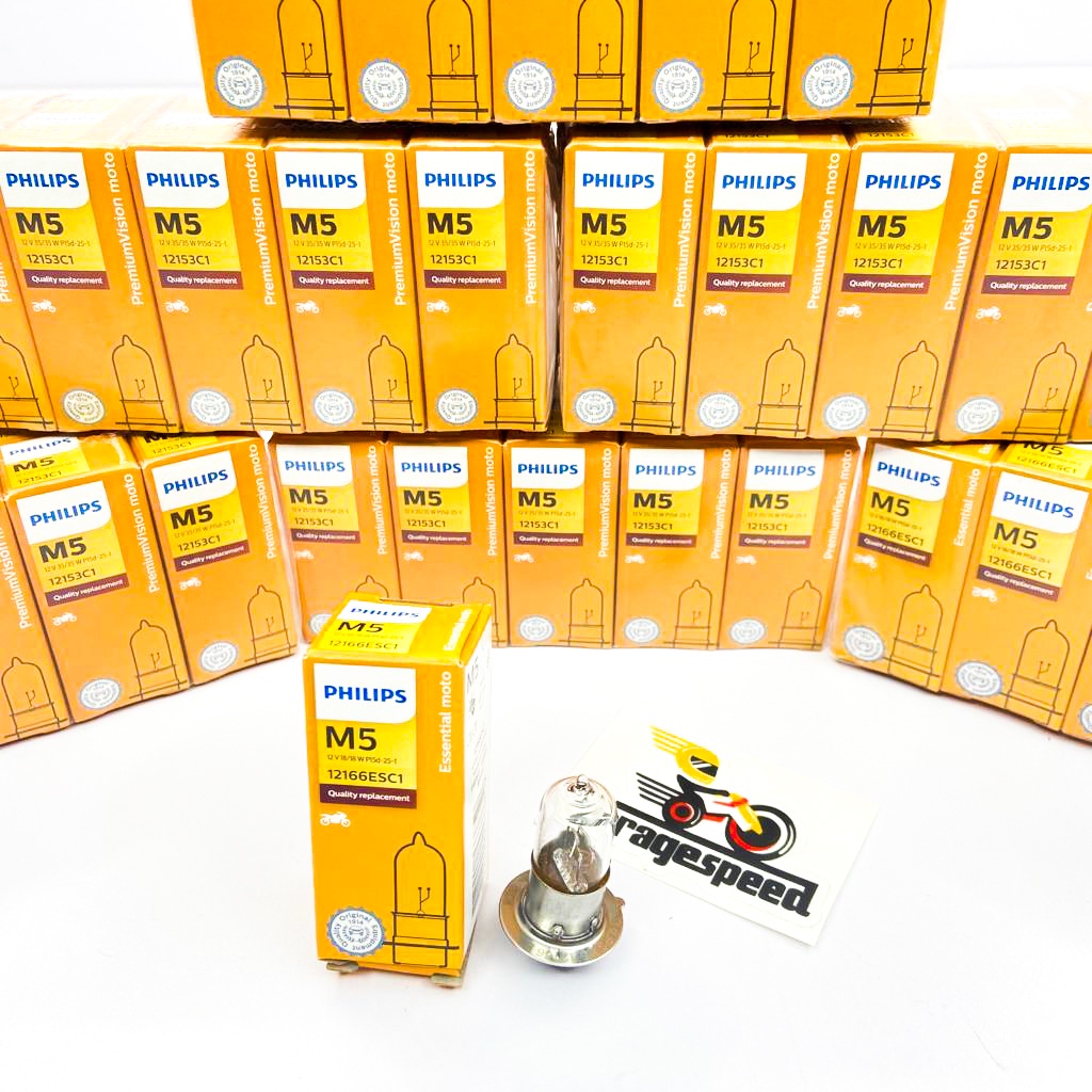 BOHLAM BOLA LAMPU DEPAN MOTOR PHILIPS 35 25 18 WATT Supra 125 Mio Jupiter Z KLX Satria FU Beat Vario