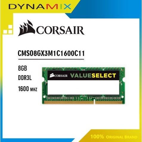 Corsair Memory Value Select DDR3L 8GB (CMSO8GX3M1C1600C11) GARANSI RESMI