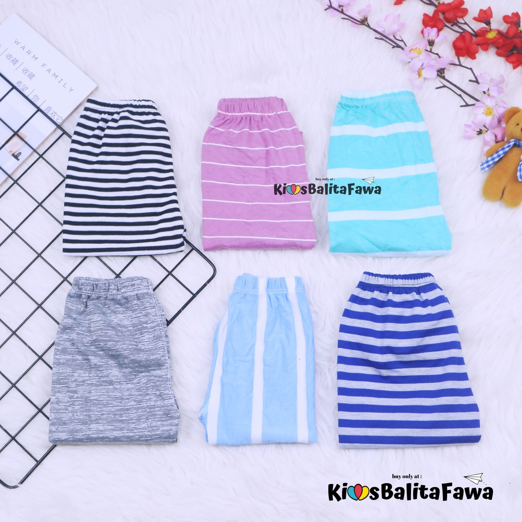 Legging Motif Salur Uk 3-4 Tahun / Celana Salur Panjang Anak Perempuan Legging Pants Ketat Murah