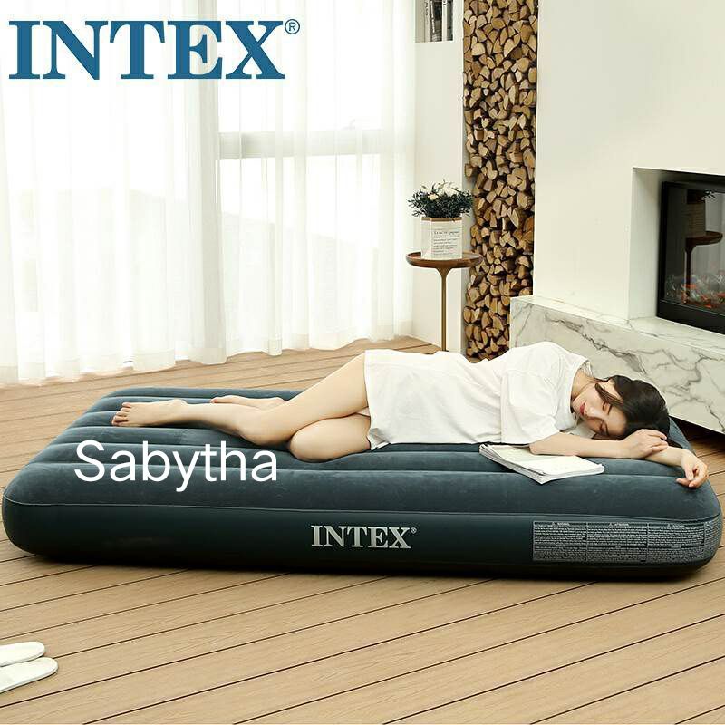 Kasur Angin Untuk 1 Orang Dewasa +1 Anak Durabeam JR Twin Midnight Green INTEX #64731, 64733, 64101,