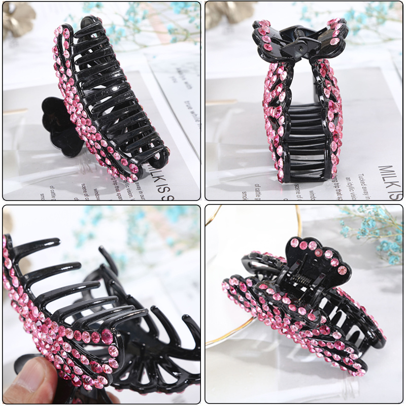 Korean New Rhinestone Hairpin Crystal Ponytail Hair Clip Women Fashion Wild Hair Accessories