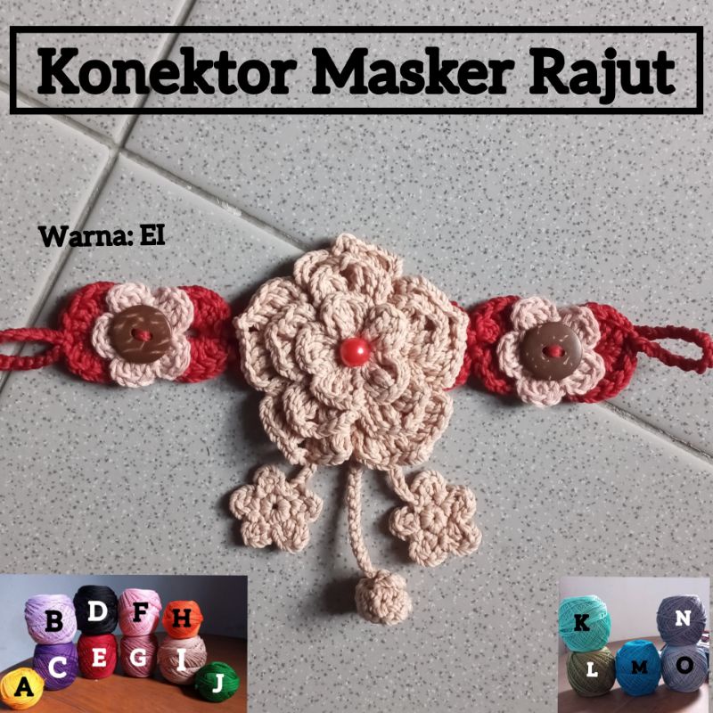 Konektor Masker Rajut Cantik