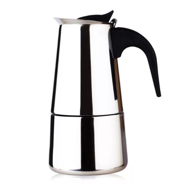 300ml Teko Kopi Moka Pot Stainless Espresso Coffee Maker untuk 6 cup