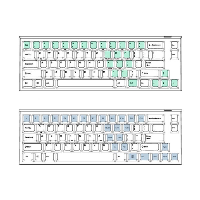 Leopold FC660M TwoTone White PD 65% DoubleShot PBT Mechanical Keyboard