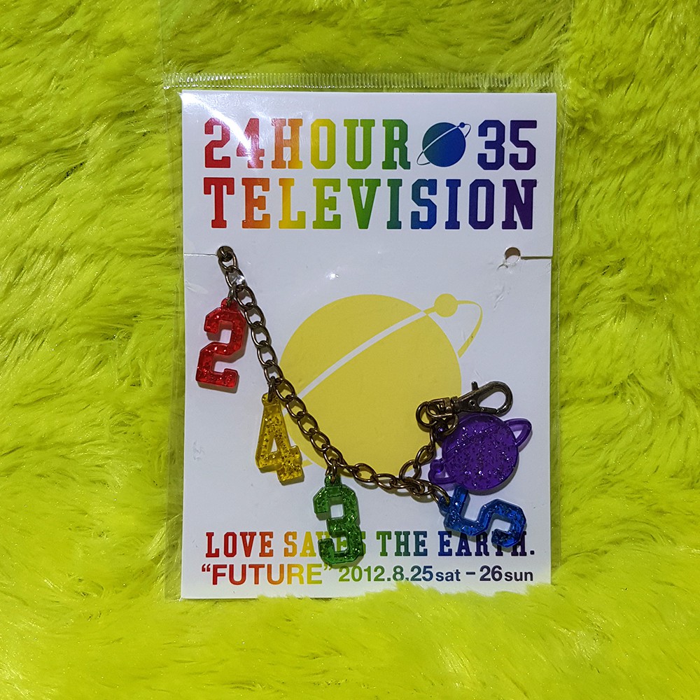 ARASHI OFFICIAL KEYCHAIN CELL PHONE STRAP 24 HOUR 35 TELEVISION LOVE SAVE THE EARTH FUTURE 2012