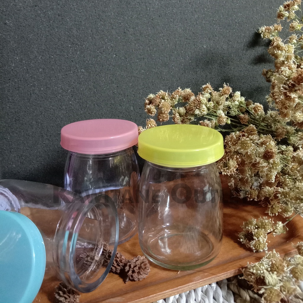 Toples/Jar Puding Kaca Kecil/Mini Jar Warna Warni