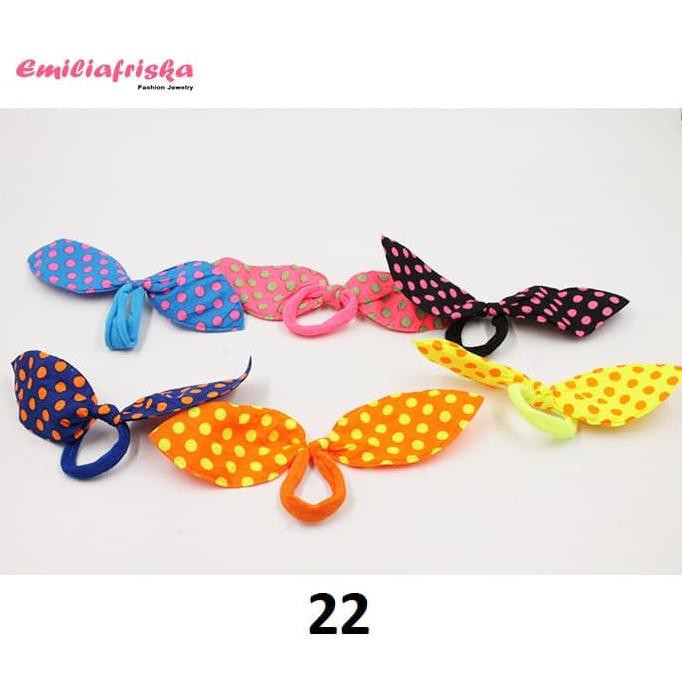 Unik IKAT RAMBUT KELINCI KOREA AKSESORIS RAMBUT KARET WANITA MURAH WANITA Berkualitas