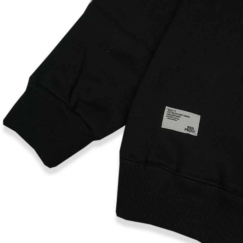 BRAD PRESENT ORIGINAL Sweater Crewneck Sweatshirt cowok warna black with duck series art seri D10091