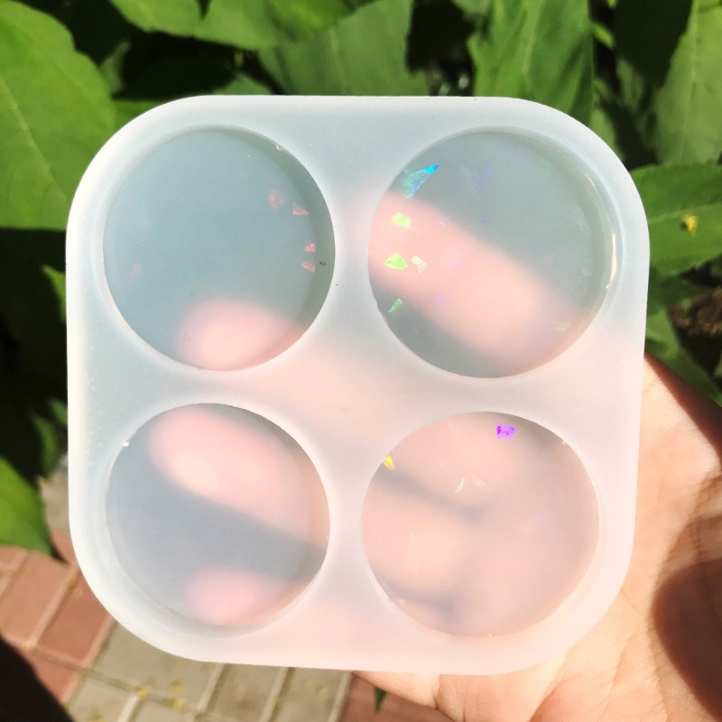 Siy Cetakan Resin Epoksi 4 Lubang Bahan Silikon Untuk Kerajinan Tangan DIY