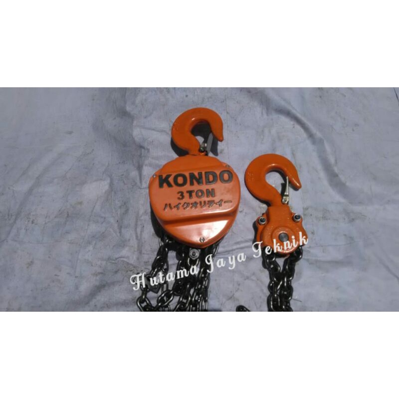 Chain Block Blok Katrol Derek Takel kondo 3 Ton Rantai 15 Meter