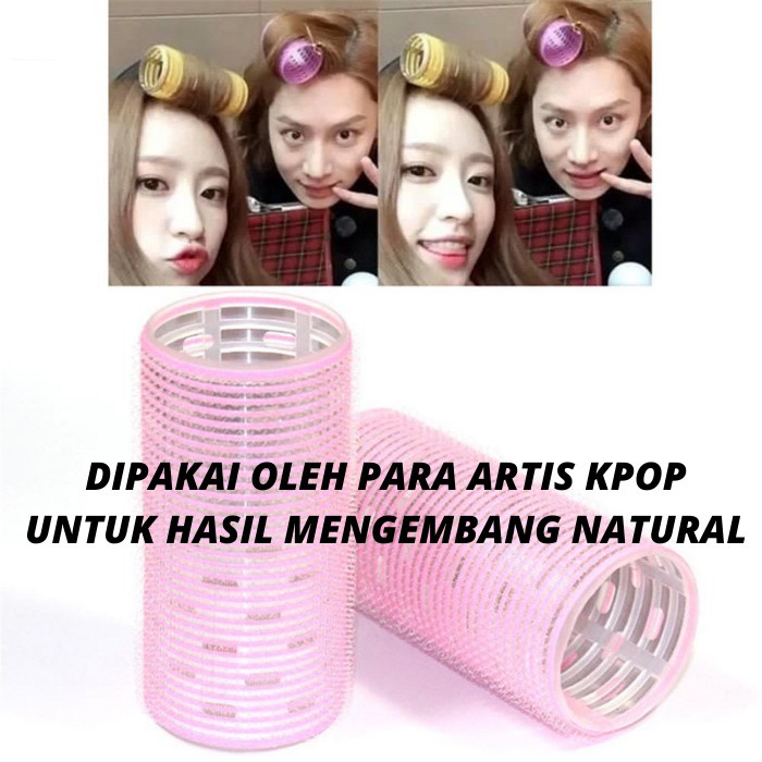 Roll Rambut Besar Ala Korea Gulungan Rambut Satuan Hair Rollers Roll Rambut Magic Curler Pengeriting Styling Rol Keriting Ikal Curly Rambut Murah F554