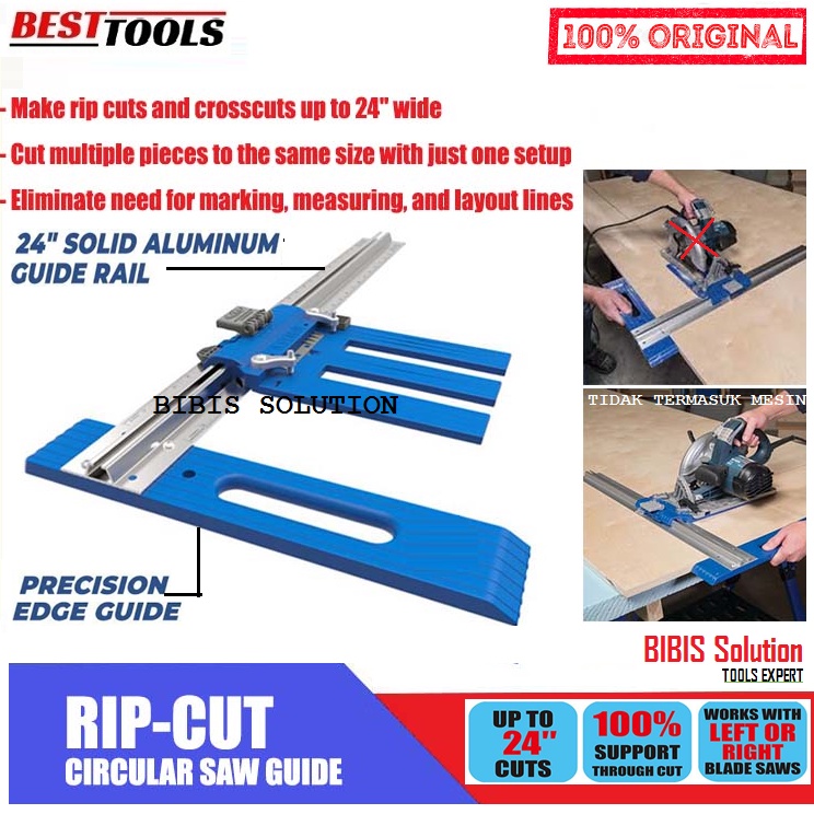 Rip-Cut Circular Saw Guide Frame Saw Guide Fence cutting straight Jig Mal Dudukan Mesin Circular Saw