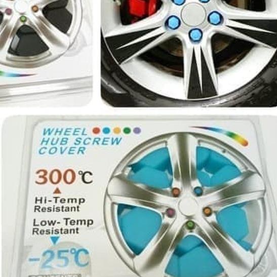 ☝ VSB159 Tutup Baut Silikon Lugnut Velg Silicone Car Wheel Cover Hub Screw ♪