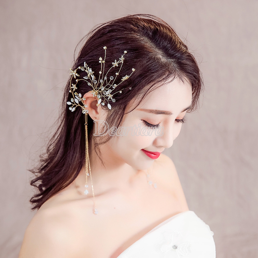 Agatha Earpiece Earcuff Earclip Aksesoris Telinga Hiasan Kuping Wedding Gold Headpieceku