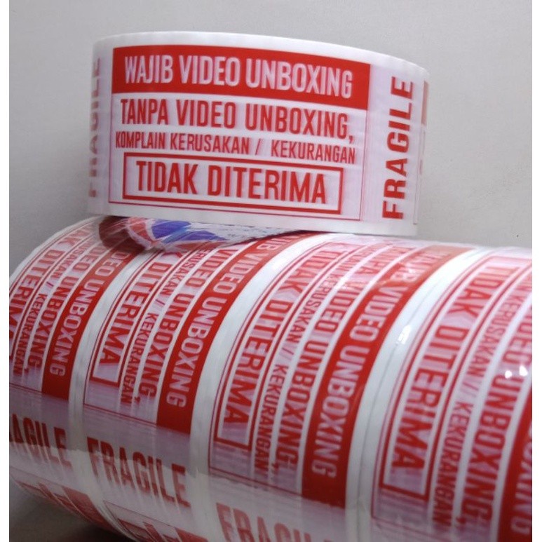 BEST QUALITY SUPER MURAH HARGA PROMO LAKBAN Fragile Wajib Video Unboxing