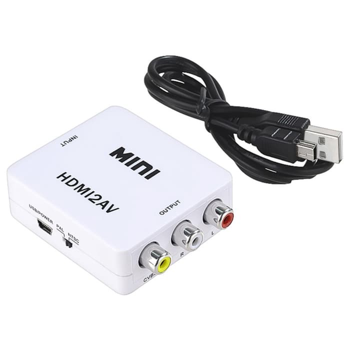 HDTV TO AV (RCA) Converter Adapter Mini Box/ HDmi TO RCA (M)