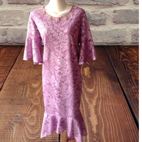 dress duyung full brokat