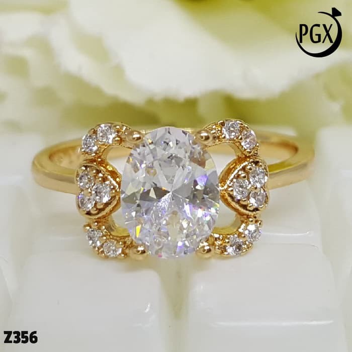 Cincin Berlian Replika Perhiasan Xuping Asli Original Lapis Emas Z356
