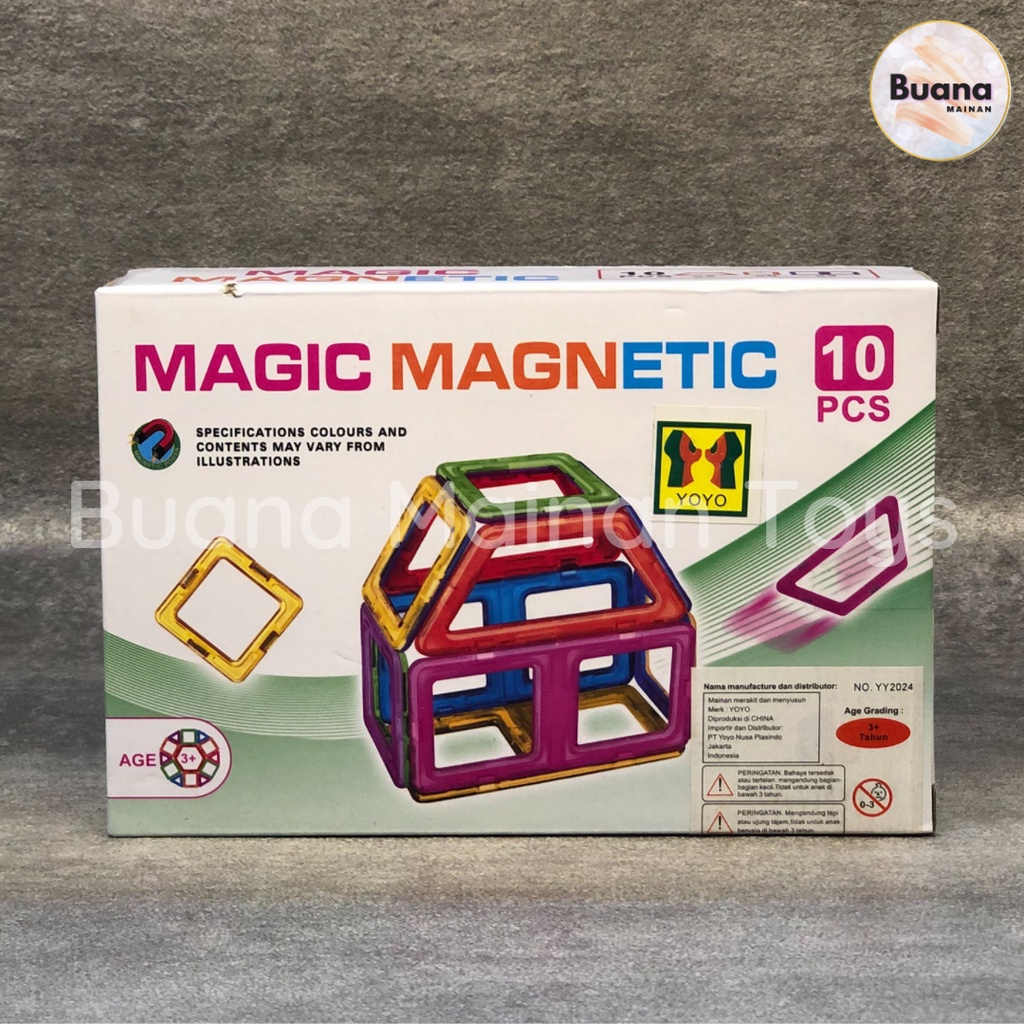 MAGIC MAGNETIC MAINAN EDUKASI ANAK KREASI KREATIF TOY BELAJAR BENTUK