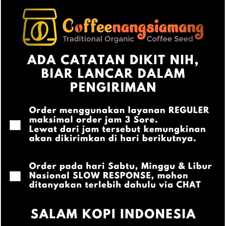 

PROMO KOPI ARABIKA IJEN 250g PUM - (Biji/Giling)