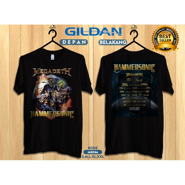 Kaos megadeth hammersonic 2017 original gildan softstyle me04a